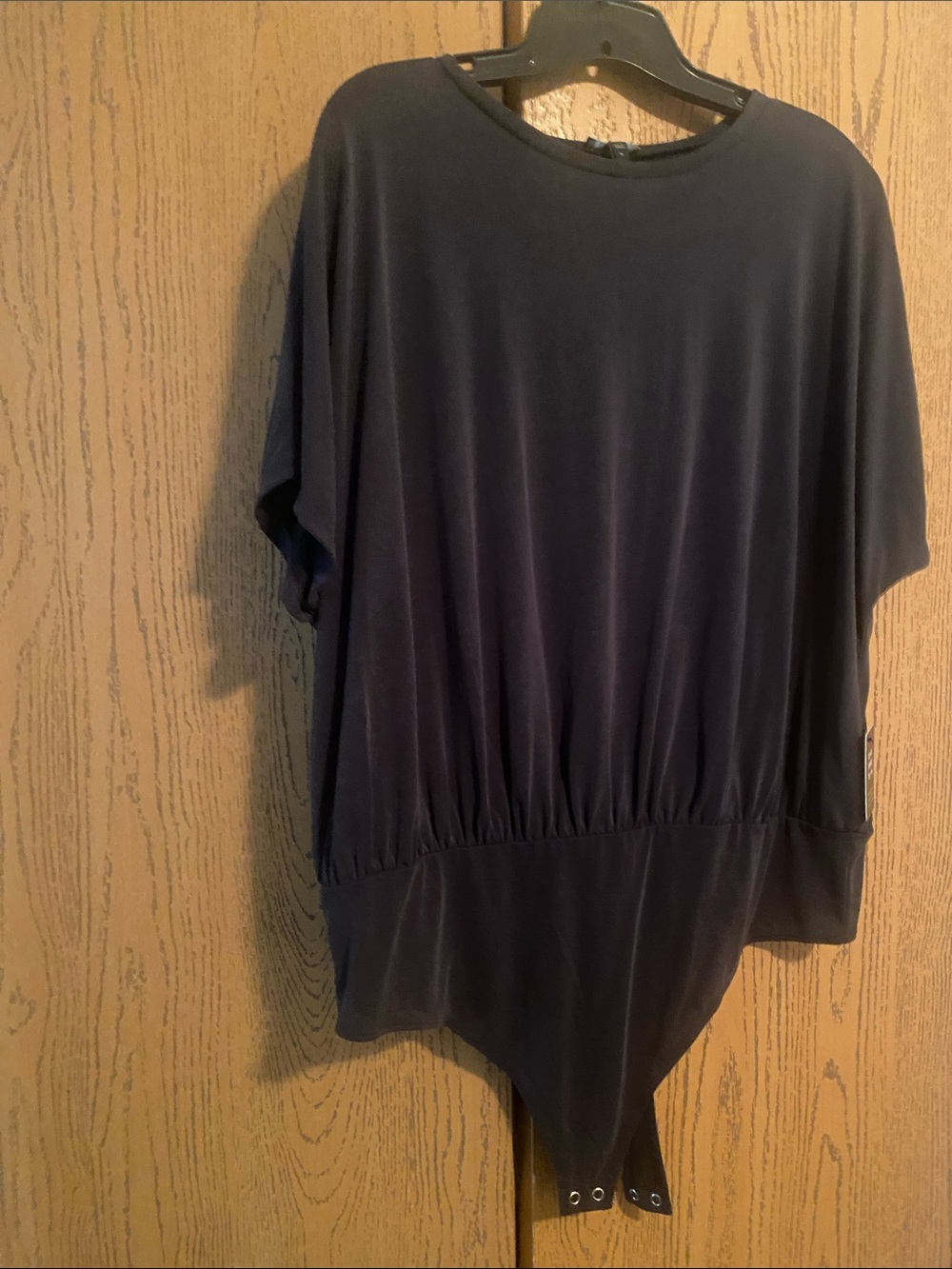 Express Navy Short Sleeve Bodysuit Top